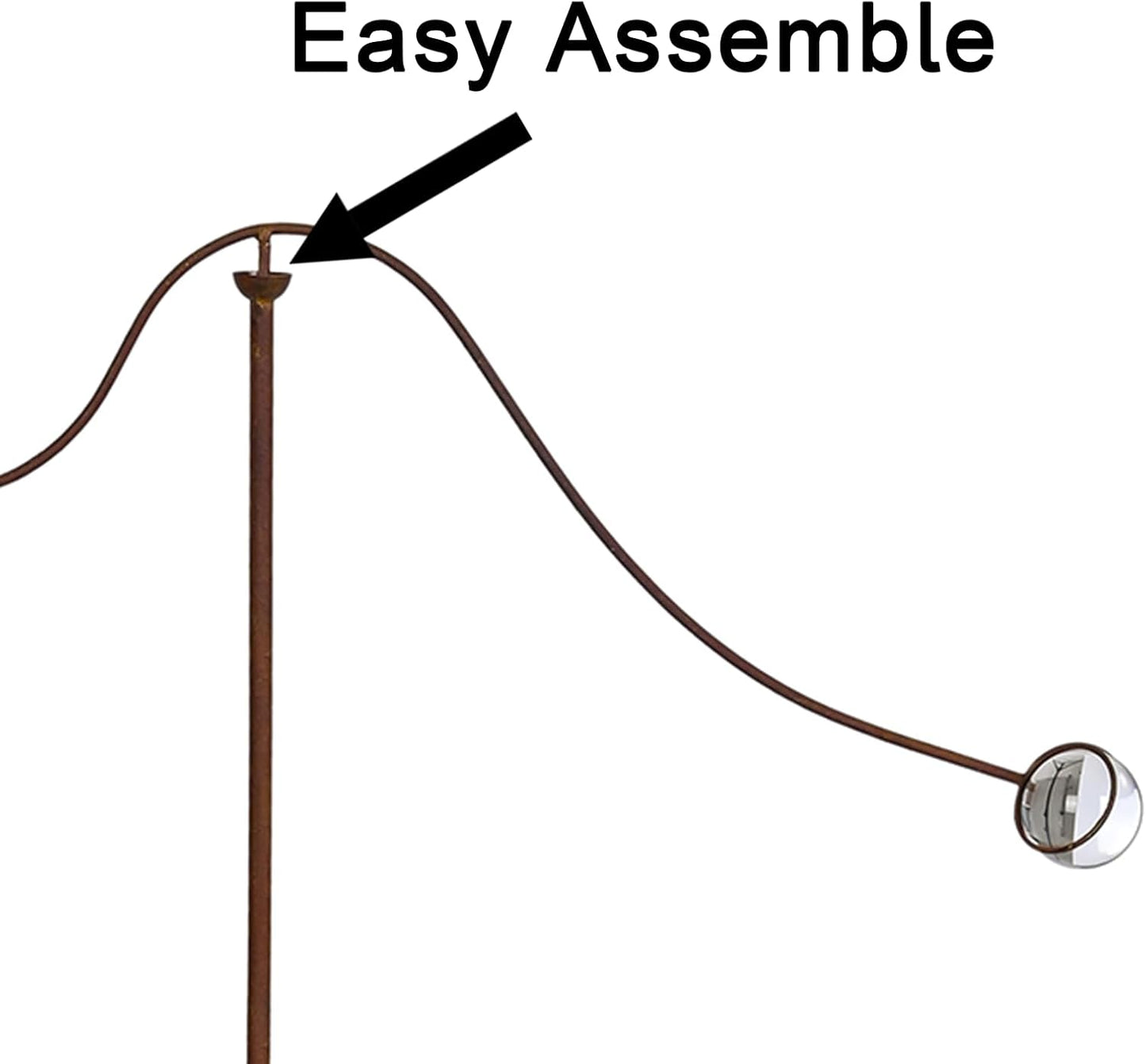 Metal Yard Balancer Garden Decorative Stakes 67", Rusty Treatment Iron Balancing Sculpture, Girl Flying Kite Balanced Stake, Present to Mother Sister Daughter as Park Lawn Patio Decor Art