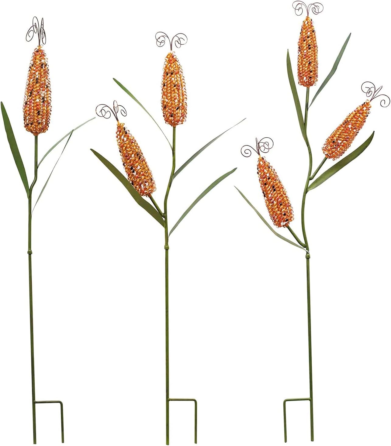 Metal Corn Garden Stake Decorative Outdoor Fall Yard Stake for Outside Garden Yard Lawn Porch Patio Autumn Thanksgiving Harvest Decorations