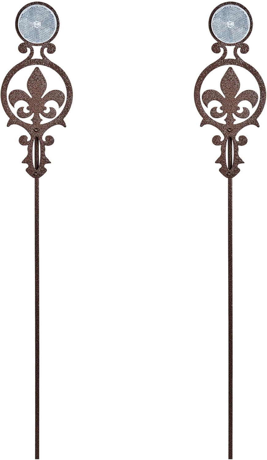 Touch of Class Pathways Reflective Driveway Marker Stake Set of Two for Outdoor Use | Compass Star Emblem Design | Personalized Tall Reflector Set of 2 | Black Durable Finish