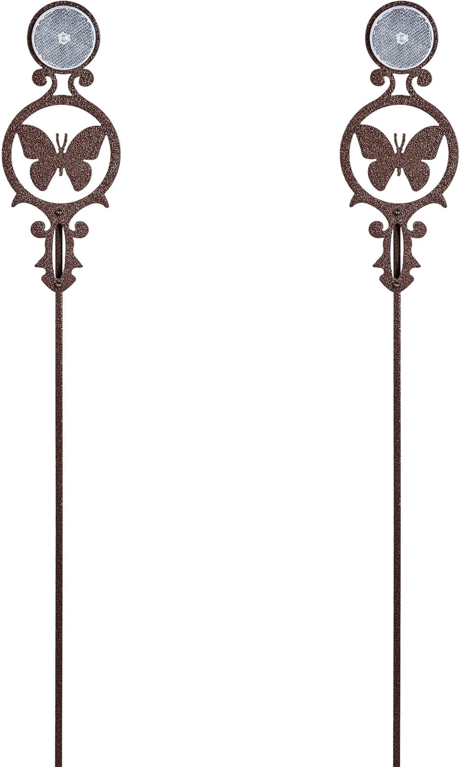 Touch of Class Pathways Reflective Driveway Marker Stake Set of Two for Outdoor Use | Compass Star Emblem Design | Personalized Tall Reflector Set of 2 | Black Durable Finish
