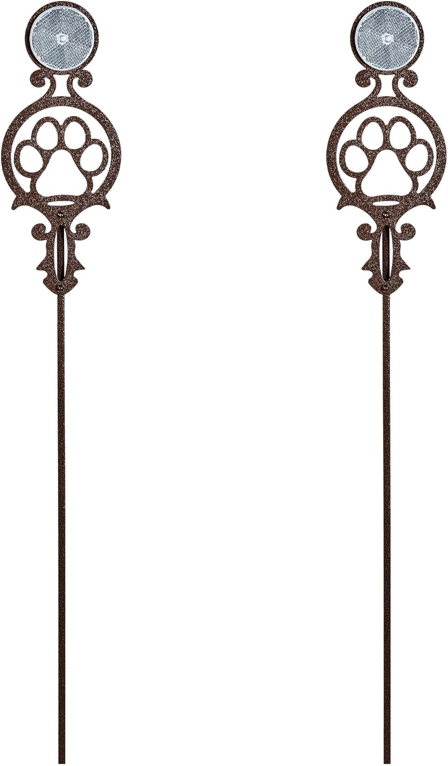 Touch of Class Pathways Reflective Driveway Marker Stake Set of Two for Outdoor Use | Compass Star Emblem Design | Personalized Tall Reflector Set of 2 | Black Durable Finish