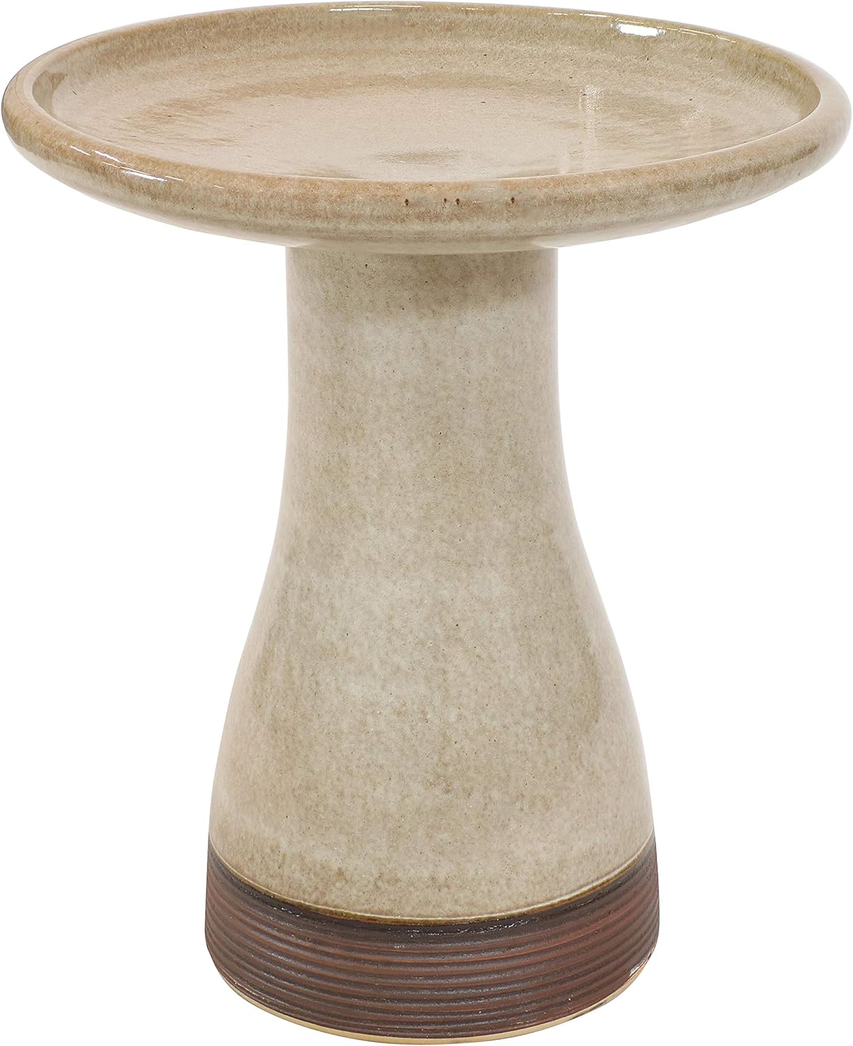 Sunnydaze 21" H Ceramic Bird Bath for Outside - Hand-Painted Outdoor Bird Bath Bowl, UV/Frost-Resistant Finish - Galaxy Blue - Classic Pedestal