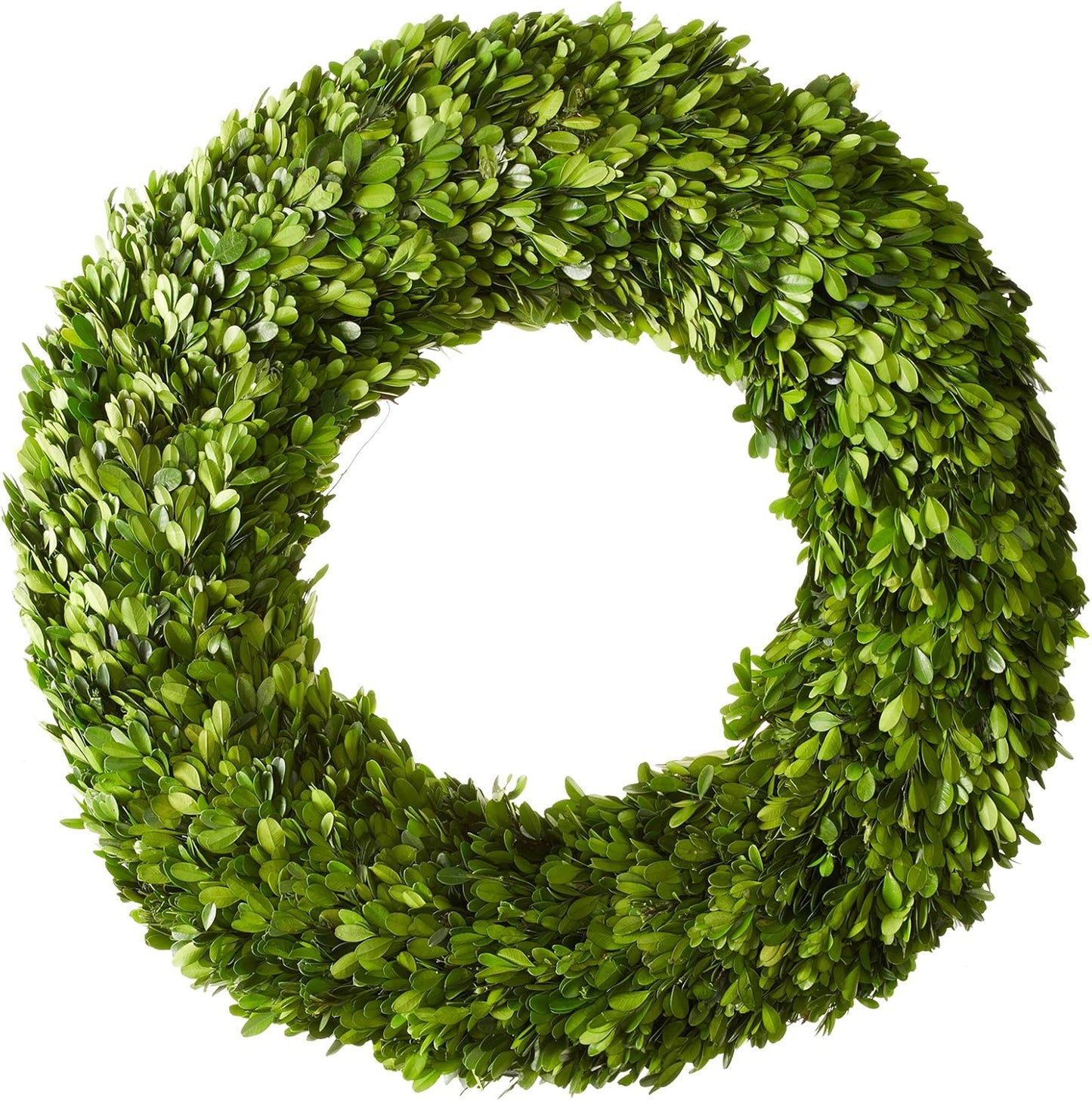 Wreath Faux Florals and Preserved Boxwood, 24-Inch